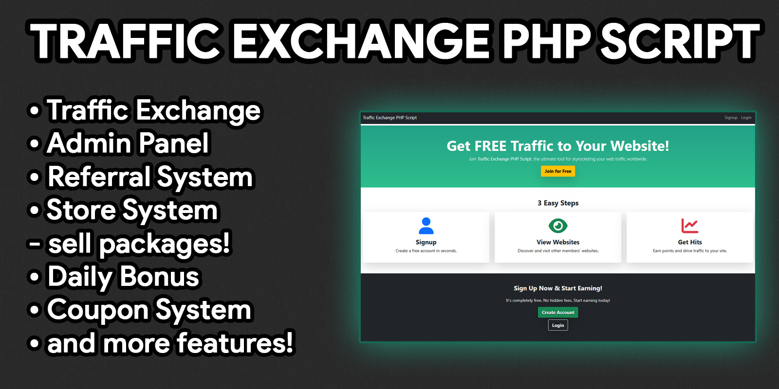 Manual Traffic Exchange PHP Script